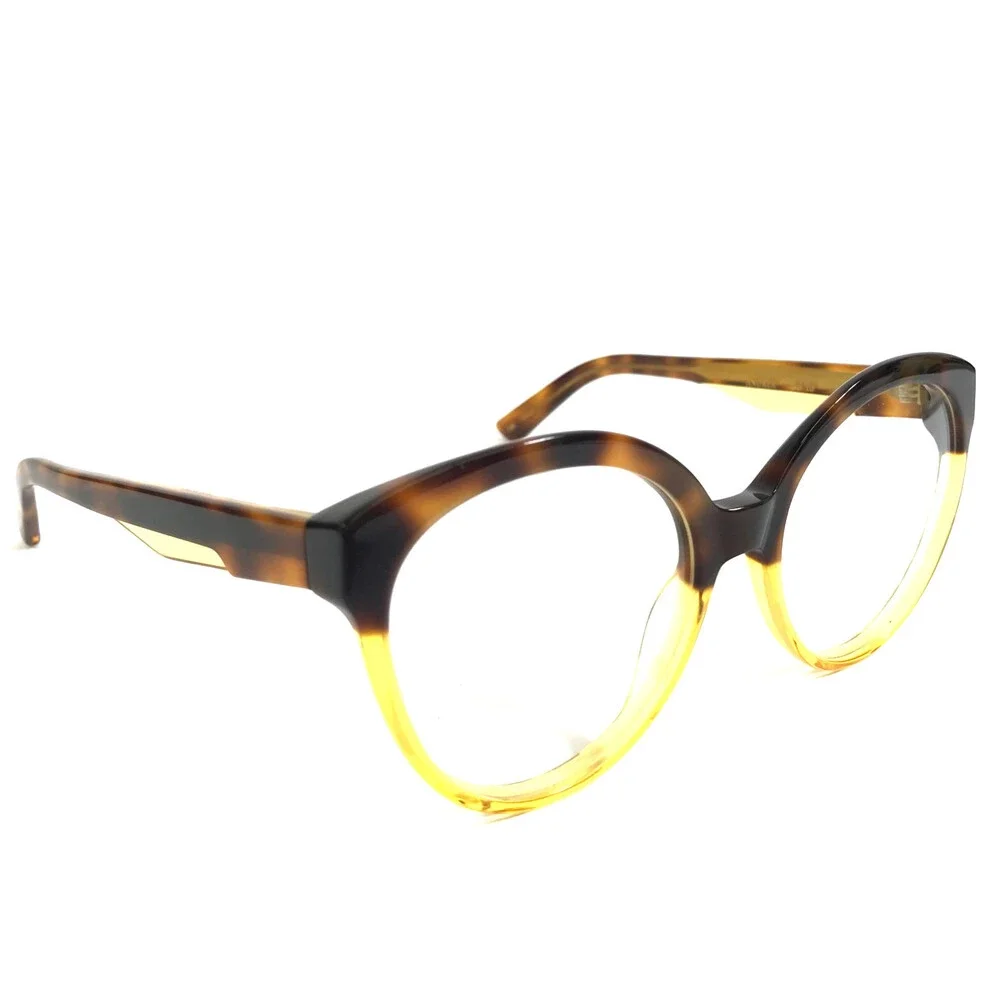 Alfred Kerbs Eyeglasses Frames ANDREA YW Yellow Brown Tortoise 53-18-145